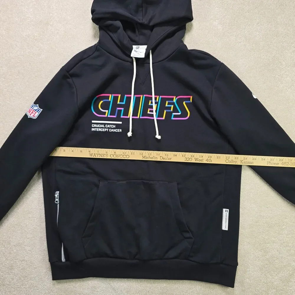 NWT Nike Men's Kansas City Chiefs Crucial Catch Black Staff Issued Hoodie L